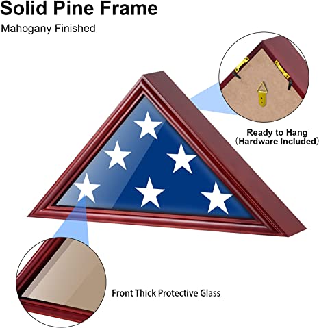 Memorial Burial Flag Display Case for Veterans