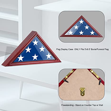 Memorial Burial Flag Display Case for Veterans